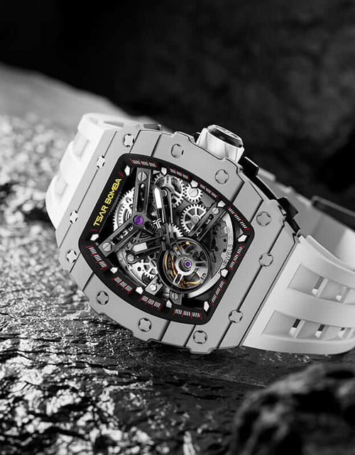 Load image into Gallery viewer, Elemental Series-Carbon Fiber Automatic Watch TB8208CF Elite White
