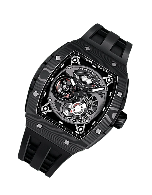 Load image into Gallery viewer, Elemental Series-Carbon Fiber Automatic Watch TB8210CF Cool Black
