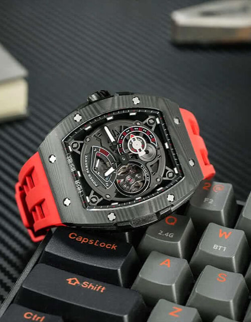 Load image into Gallery viewer, Elemental Series-Carbon Fiber Automatic Watch TB8210CF Passion Red
