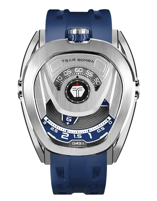 Load image into Gallery viewer, Reactor-Interchangeable Automatic Watch Silver Blue
