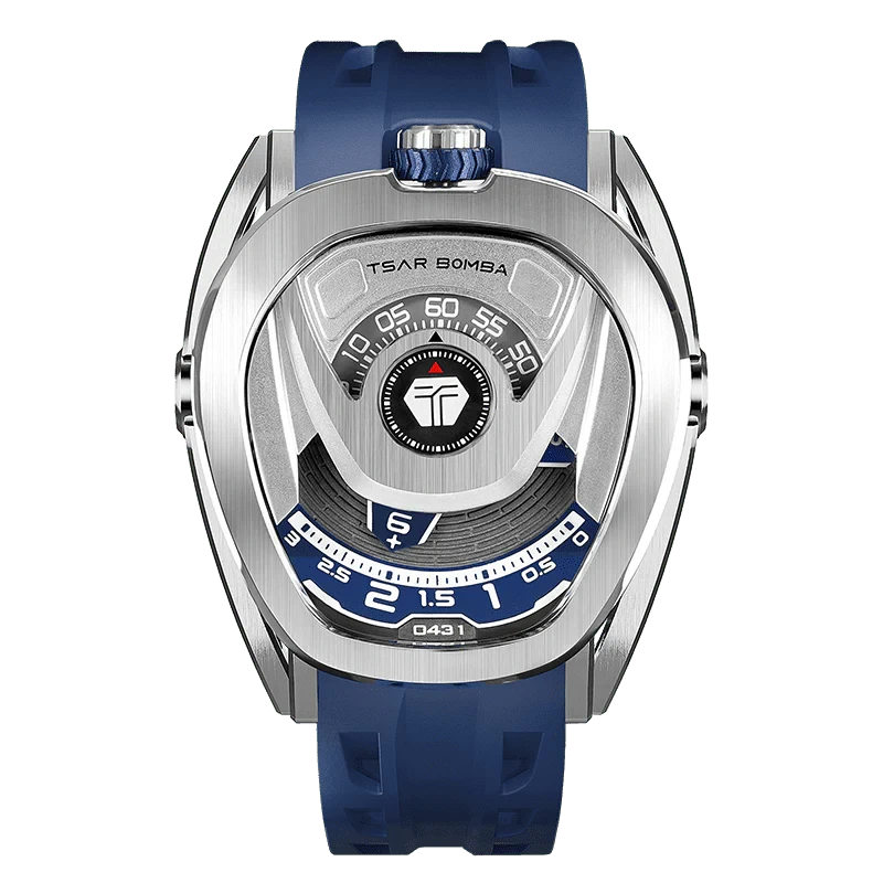 Reactor-Interchangeable Automatic Watch Silver Blue