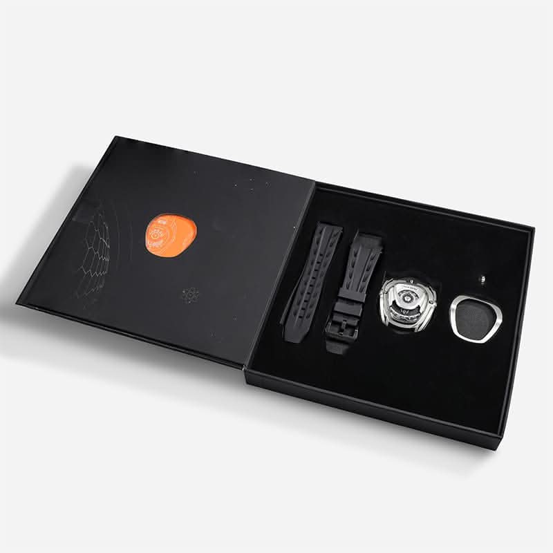 Reactor-Interchangeable Automatic Watch Silver Black