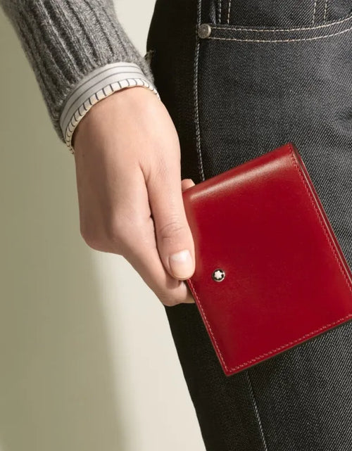 تحميل الصورة إلى عارض المعرض، Montblanc Meisterstuck Wallet - 6 Cards in Red Leather
