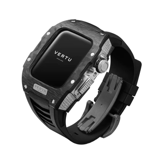 ساعة فيرتو ميتا ووتش H1 الماسية السوداء - سوار أسود