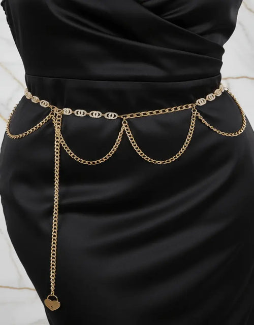 Load image into Gallery viewer, Evorinn Luxury Lightweight Rhinestone Chain Belt for Women
