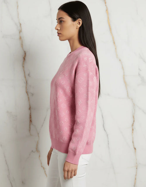 تحميل الصورة إلى عارض المعرض، Ivorynn Soft Pink Textured Knit Sweater – Relaxed Fit Crewneck Pullover
