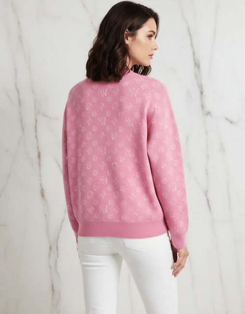 تحميل الصورة إلى عارض المعرض، Ivorynn Soft Pink Textured Knit Sweater – Relaxed Fit Crewneck Pullover
