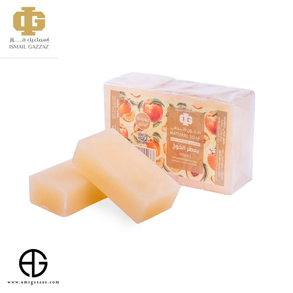 Natural Soap With Peach Scent, 100gx5Pieces