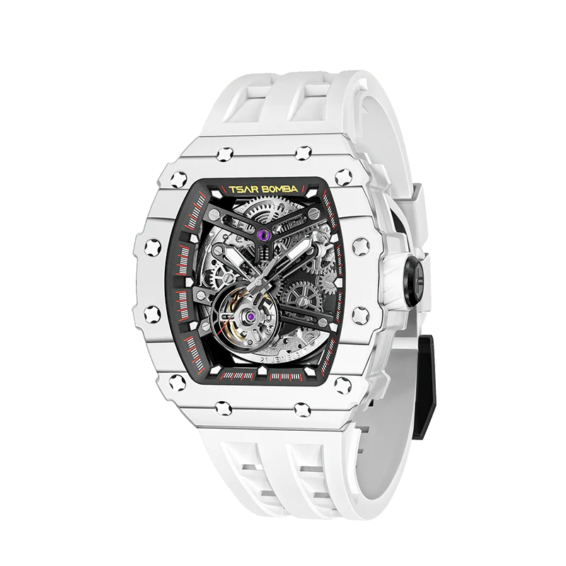 Elemental Series-Carbon Fiber Automatic Watch TB8208CF Elite White