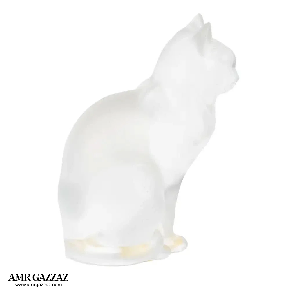 Crystal Lalique France Seated Cat