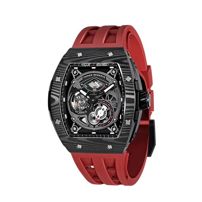 Elemental Series-Carbon Fiber Automatic Watch TB8210CF Passion Red