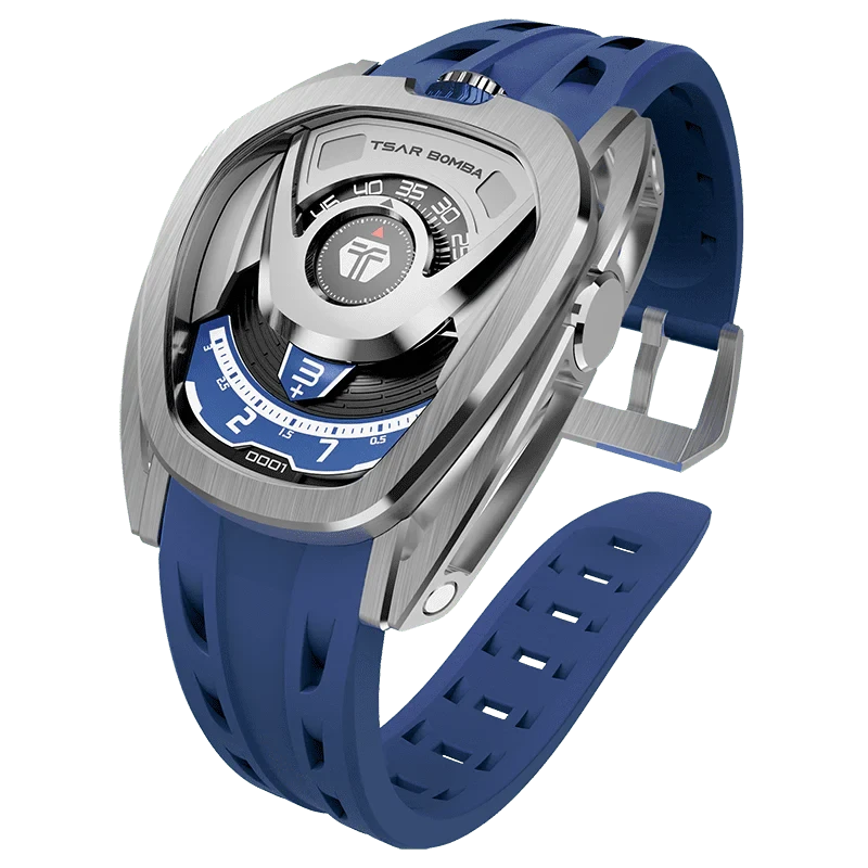 Reactor-Interchangeable Automatic Watch Silver Blue