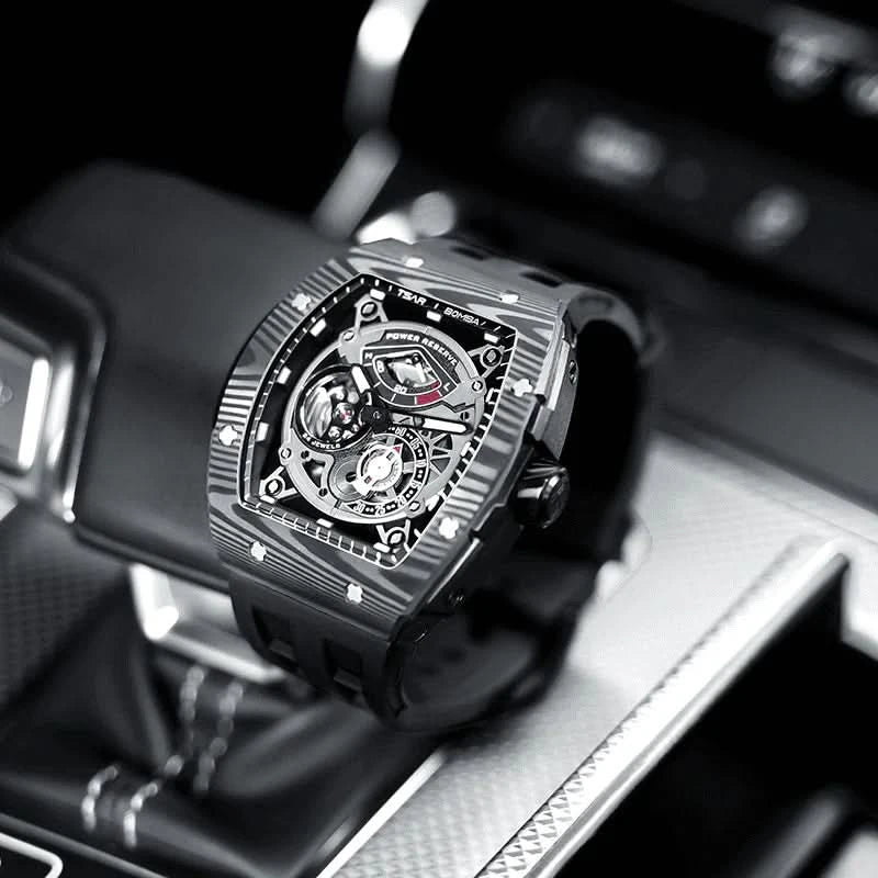 Elemental Series-Carbon Fiber Automatic Watch TB8210CF Cool Black