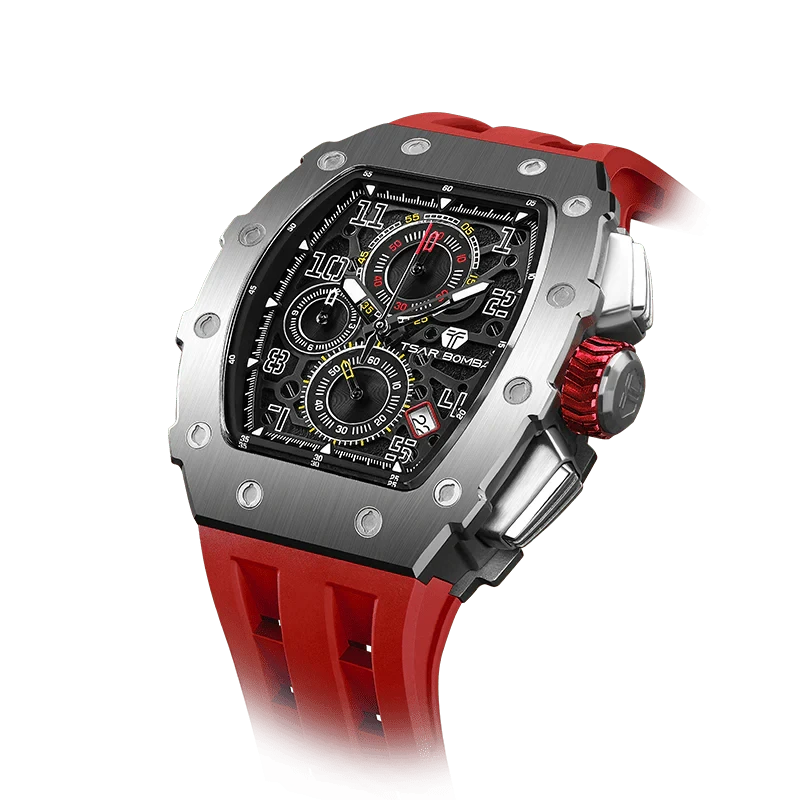 Elemental Series-Calendar Version TB8204Q Silver Red