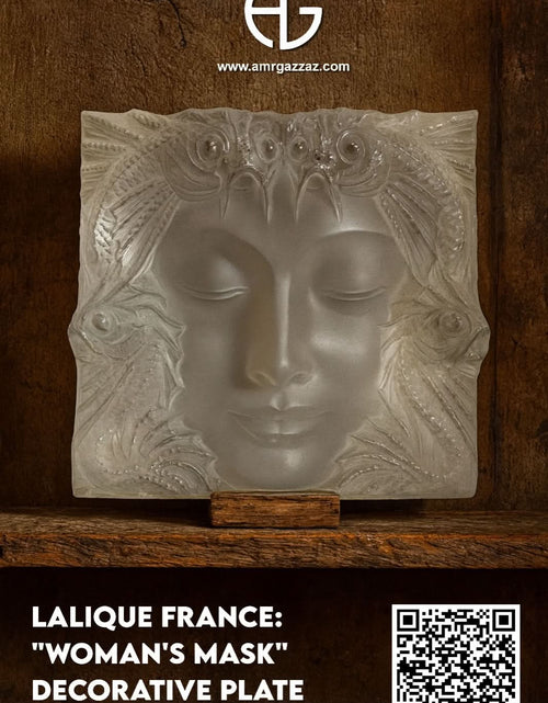Load image into Gallery viewer, Lalique France: &quot;Woman&#39;s Mask&quot; Decorative Plate
