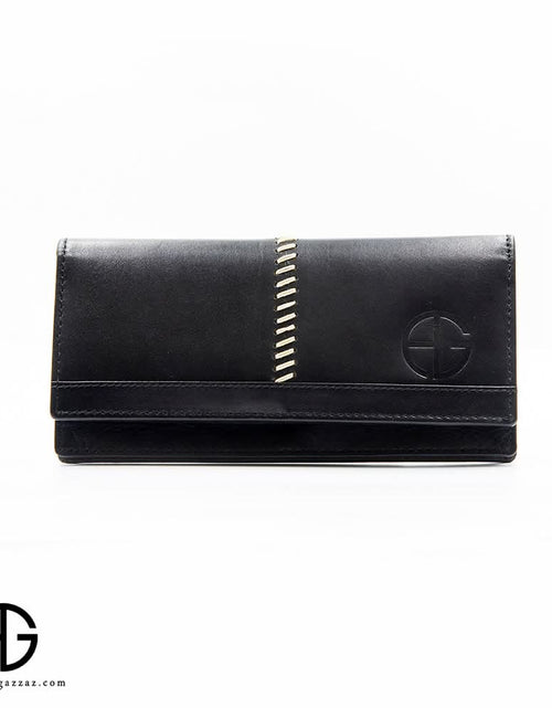 تحميل الصورة إلى عارض المعرض، Black Leather Waller AG-WL002
