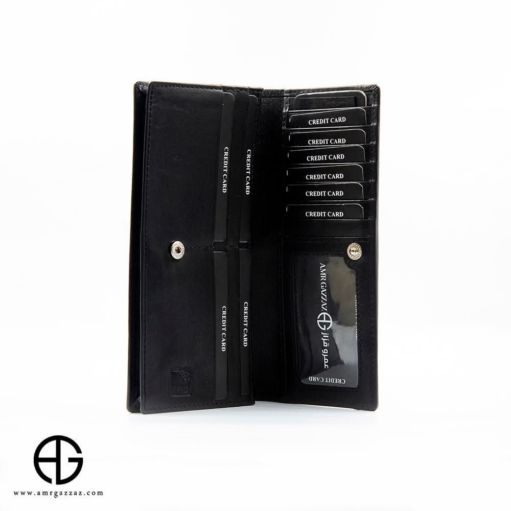 Black Leather Waller AG-WL002