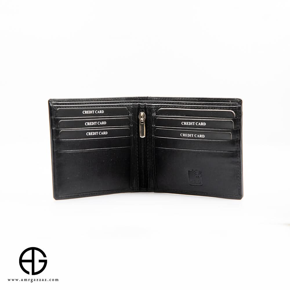 Bifold leather wallet with Zip Pocket AG-WL009