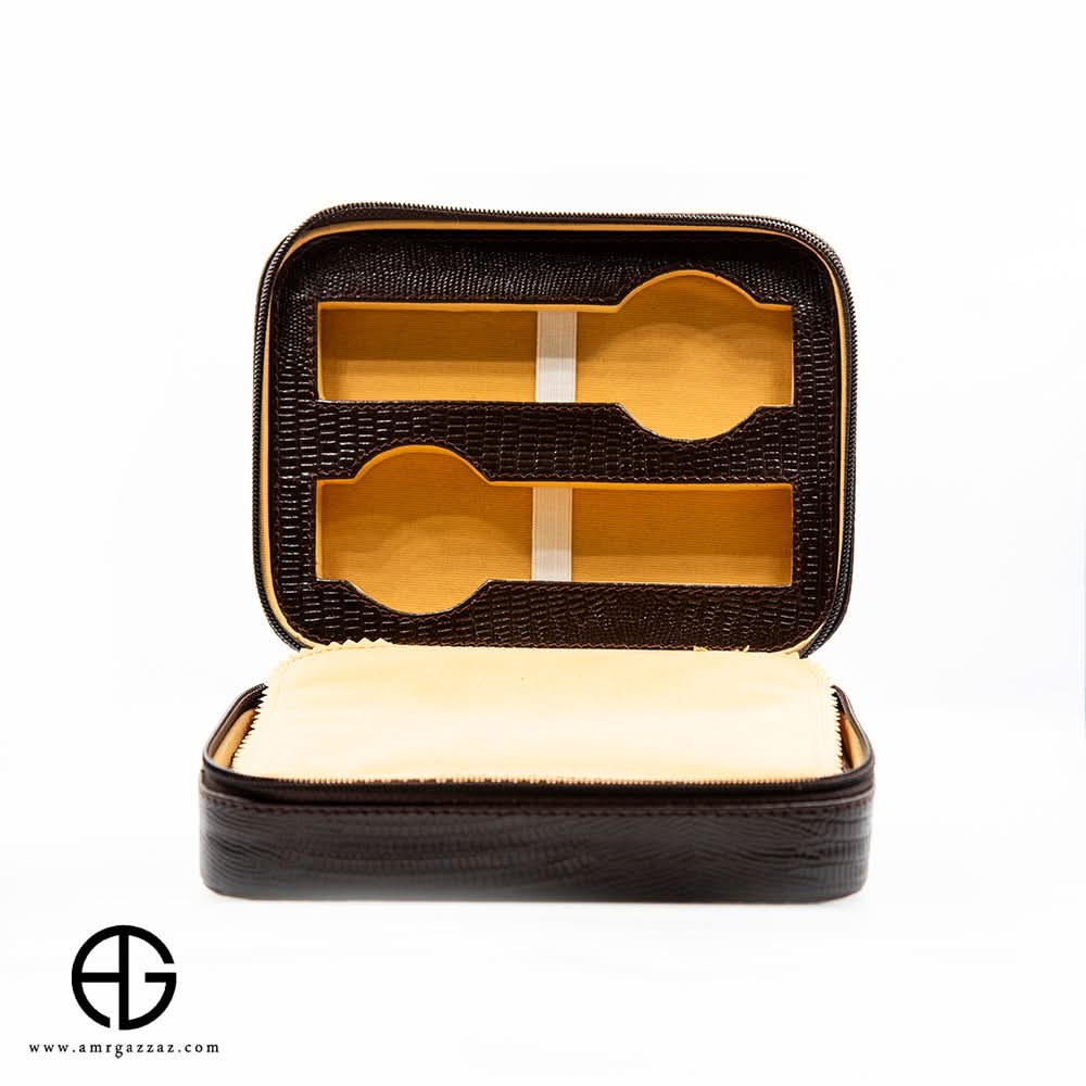 Textured Leather Watch Travel Case AG-WL013