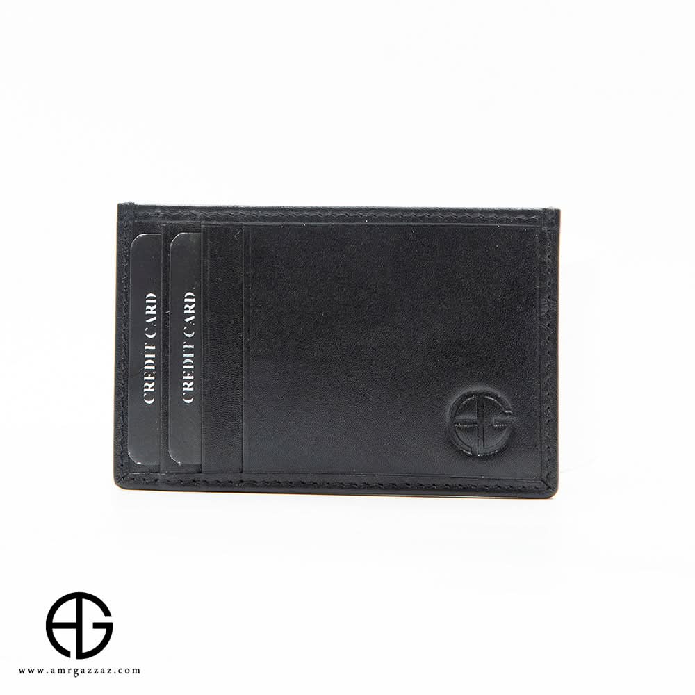 Black Leather RFID Card Holder AG-WL016