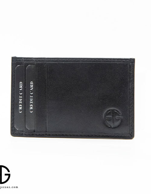 تحميل الصورة إلى عارض المعرض، Black Leather RFID Card Holder AG-WL016
