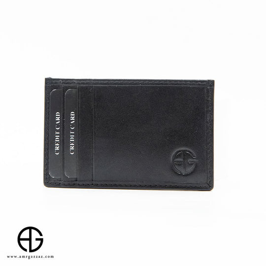 Black Leather RFID Card Holder AG-WL016