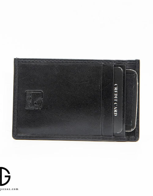 تحميل الصورة إلى عارض المعرض، Black Leather RFID Card Holder AG-WL016
