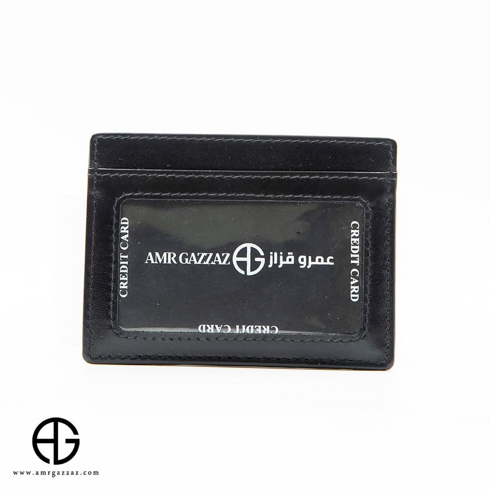 Leather Vertical Card Holder with ID Winbdow AG-WL017
