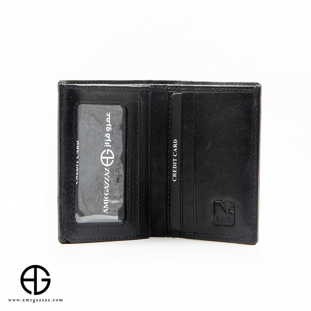 Leather Vertical Wallet with ID Window AG-WL018