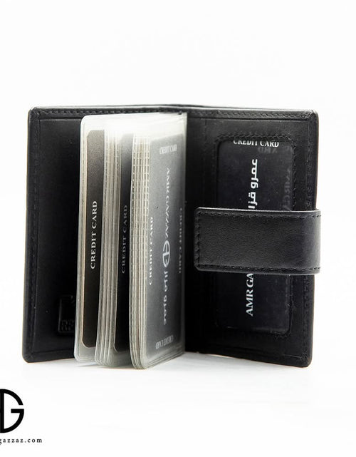 تحميل الصورة إلى عارض المعرض، Leather Card Holder Wallet with Snap Closure AG-WL019
