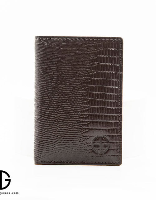 Load image into Gallery viewer, Lizard-Embossed Leather Vertical Wallet AG-WL022
