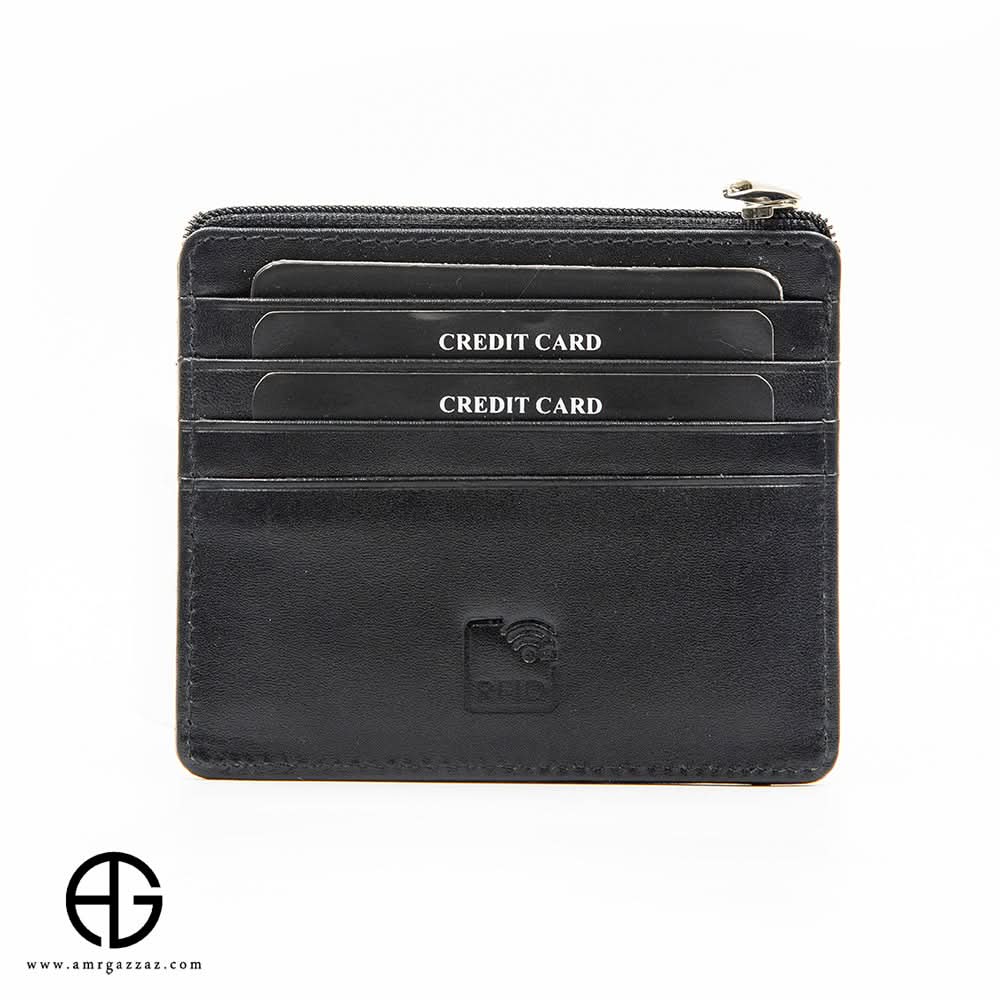 Leather Cardholder with Zipper & Strap Closure AG-WL024