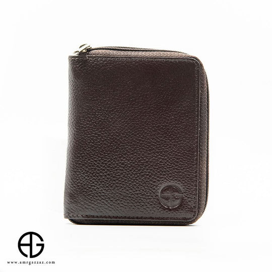Brown Leather Zip Wallet AG-WL027