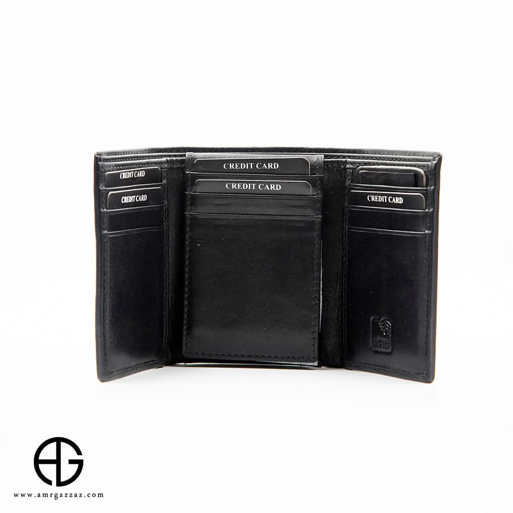 RFID Leather Wallet with Snap Closure AG-WL034