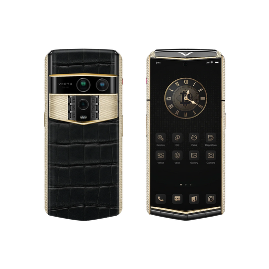 هاتف METAVERTU 2 CALFSKIN WEB3 AI - برتقالي فجر (غطاء فضي)