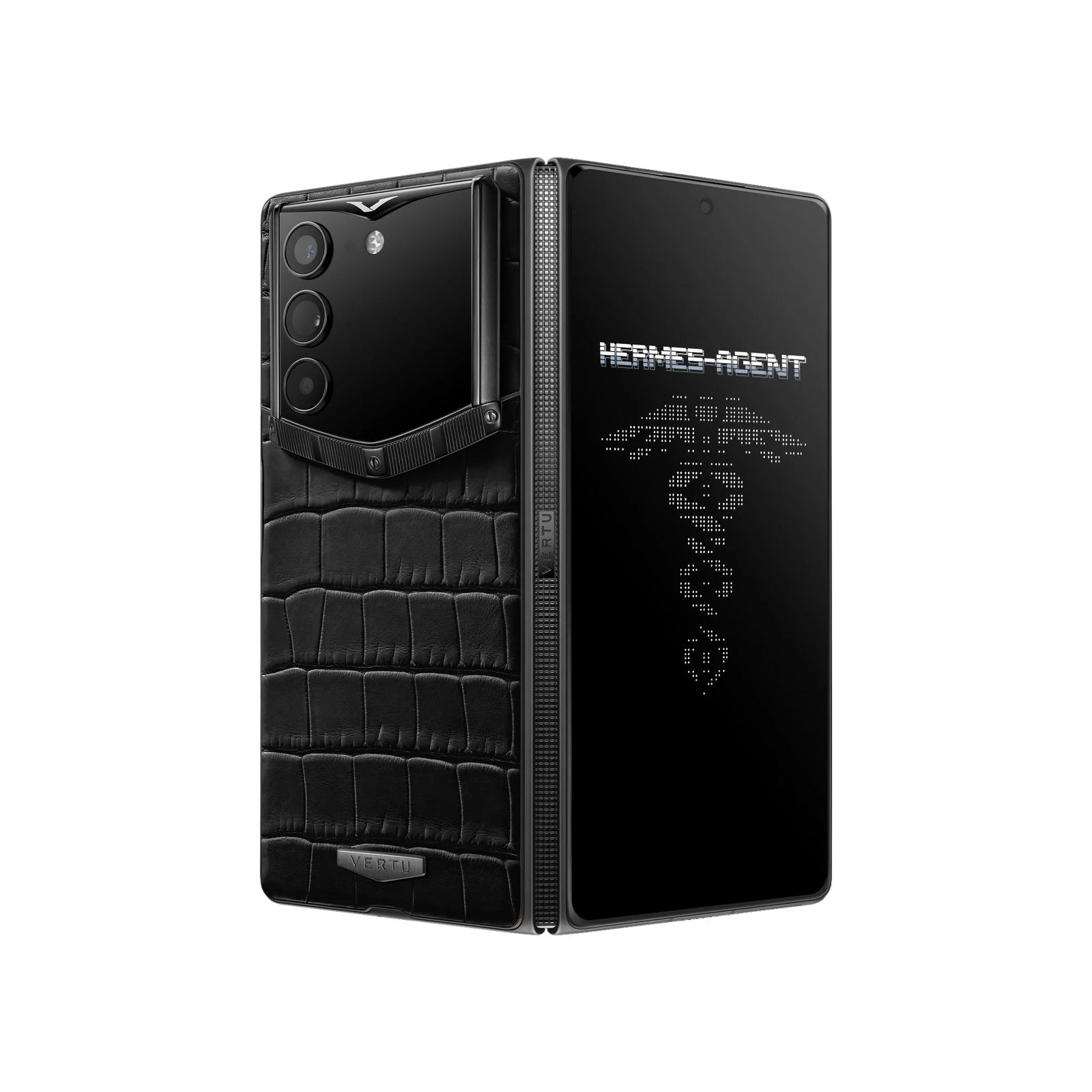 هاتف METAVERTU 2 CALFSKIN WEB3 AI - برتقالي فجر (غطاء فضي)