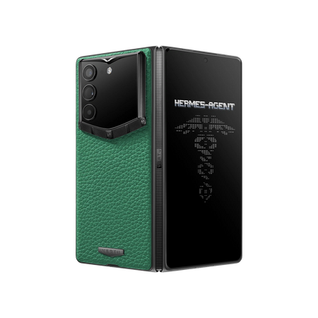 هاتف METAVERTU WEB3 من جلد العجل المطلي بالمينا بتقنية 5G - أزرق