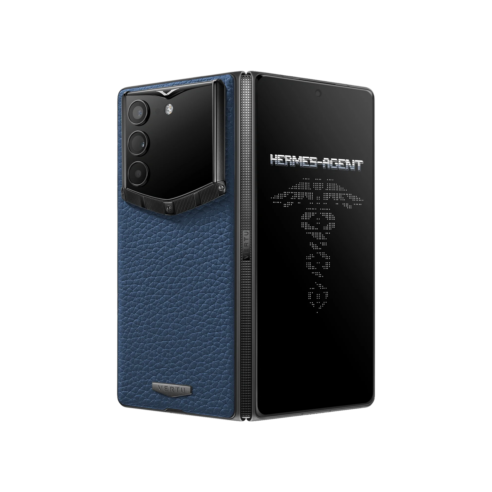 هاتف METAVERTU WEB3 من جلد العجل المطلي بالمينا بتقنية 5G - أزرق