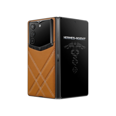 هاتف METAVERTU WEB3 من جلد العجل المطلي بالمينا بتقنية 5G - أزرق