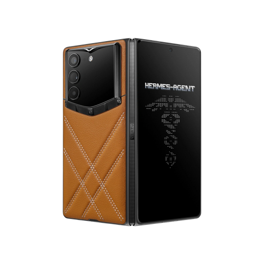 هاتف METAVERTU WEB3 من جلد العجل المطلي بالمينا بتقنية 5G - أزرق
