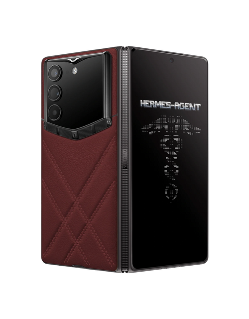 Load image into Gallery viewer, AlphaFold Stitched Calfskin Red &amp; Brown
