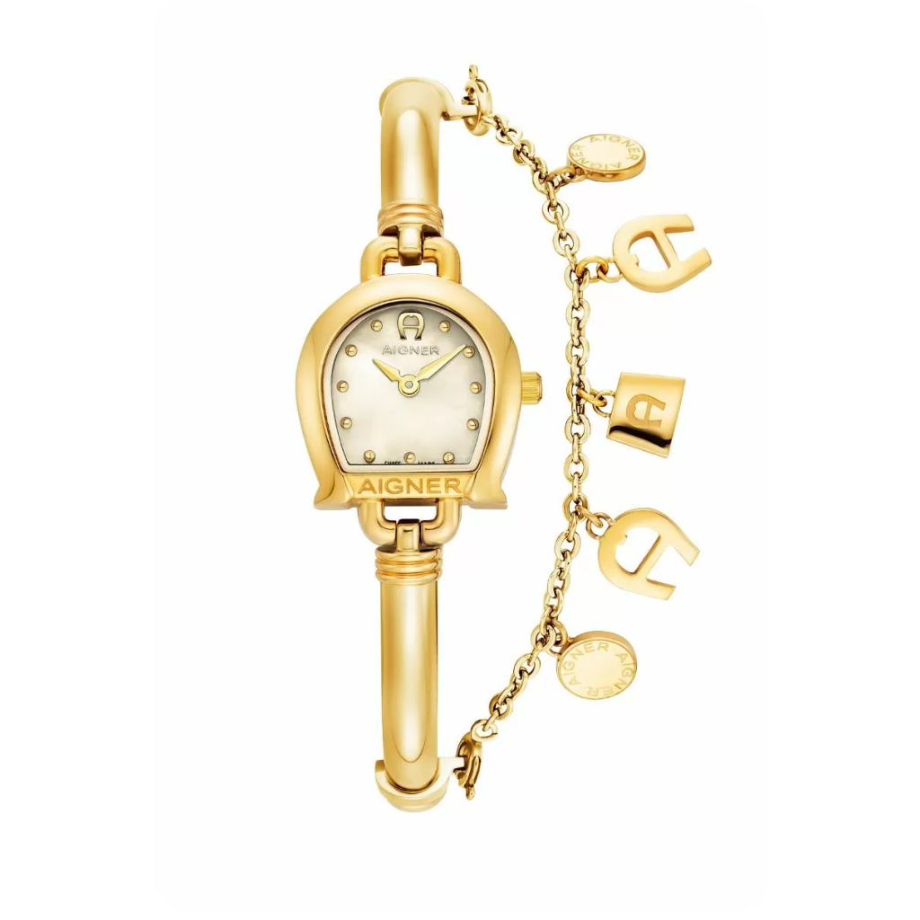 Aigner TUSCANIA ladies watch stainless steel gold