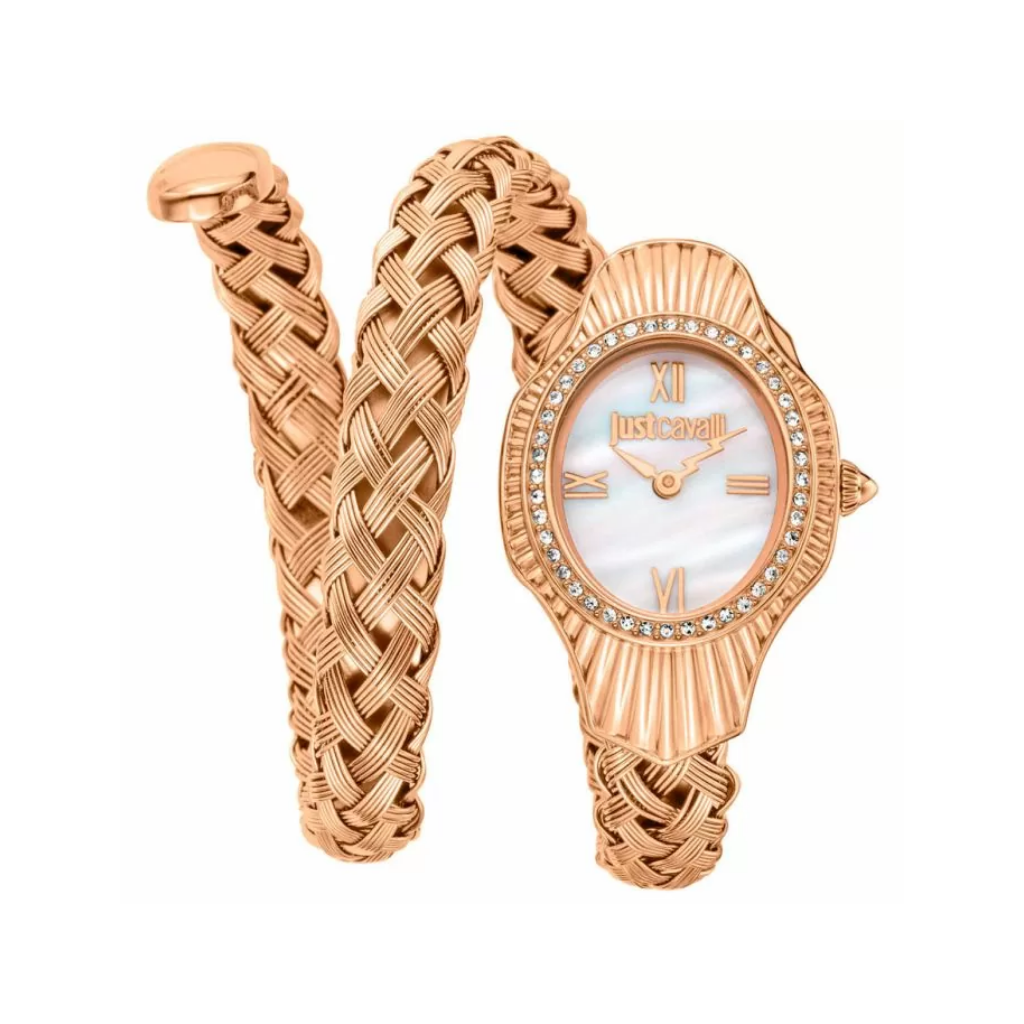 Just Cavalli Lady Snake women watch rose gold , MOP