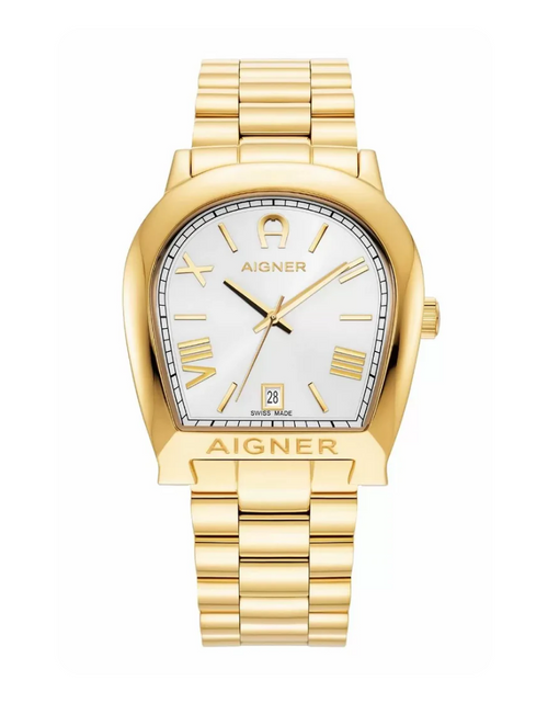 Load image into Gallery viewer, Aigner ROVIGO men watch stainless steel gold with white
