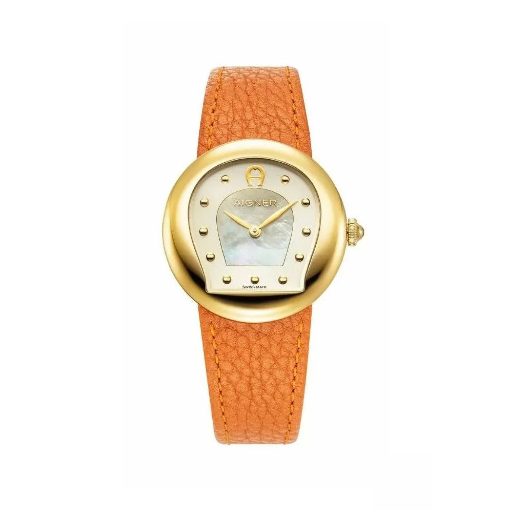 Aigner BIELLA watch for women with orange leather strap