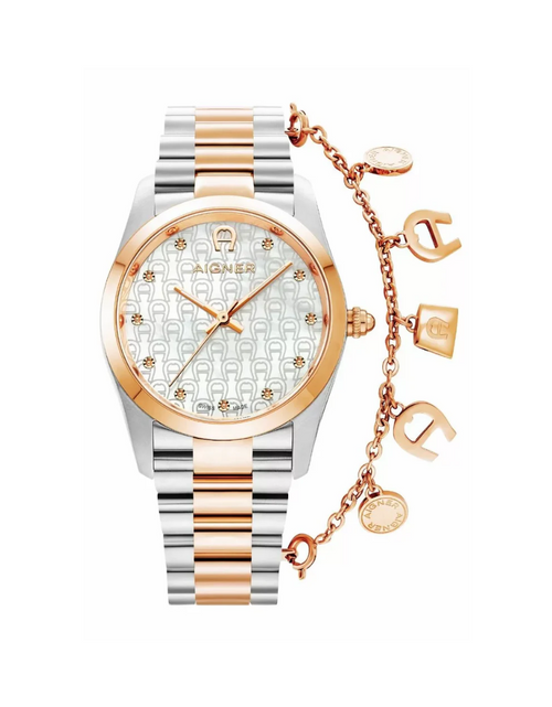 تحميل الصورة إلى عارض المعرض، Aigner SCAFATI ladies watch stainless steel rose gold
