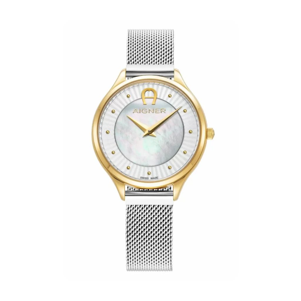 Aigner Velletri women watch steel gold with silver