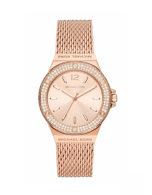 تحميل الصورة إلى عارض المعرض، Michael Kors Lennox ladies watch steel rose gold
