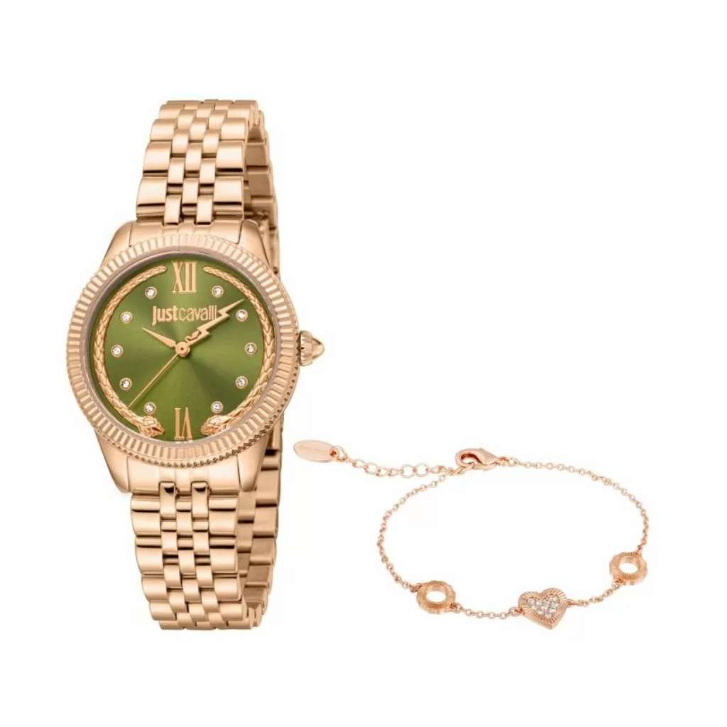 Just Cavalli ladies Quartz watch stainless steel rose gold