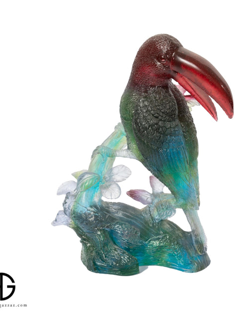 تحميل الصورة إلى عارض المعرض، A PATE-DE-VERRE GLASS TUCAN   SCULPTURE
